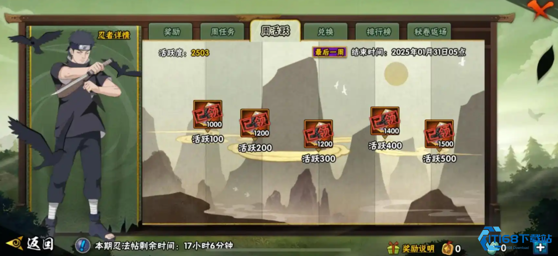 火影手游活跃度速刷密技-轻松日进-200-点【技巧提升】